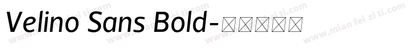 Velino Sans Bold字体转换